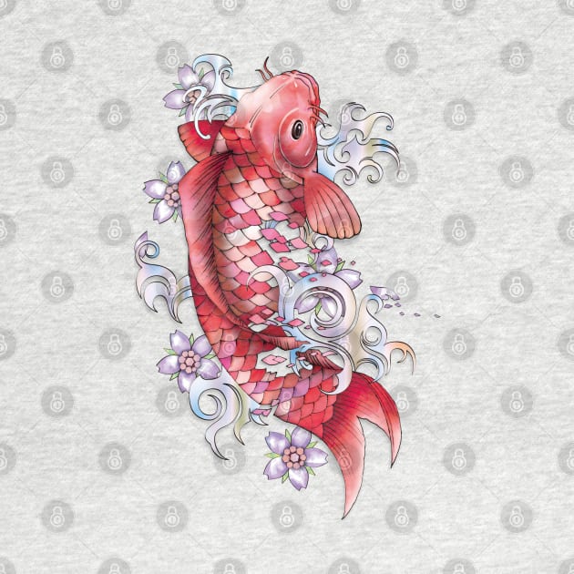 Garnet Koi Fish by TurkeysDesign